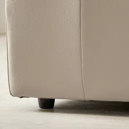 Amelie  Milk Coffee Leather Modular Dual Electric Recliner With Single Rectangle Console