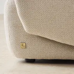 Willow Ivory Beige Woven Fabric Modular Corner Sofa