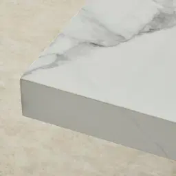 Grayson Brushed Bronze Rectangular Dining Table with Statuario White Sintered Stone Top - 240x105cm