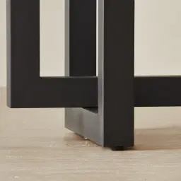 Grayson Black Rectangular Dining Table with Statuario White Sintered Stone Top - 268x118cm