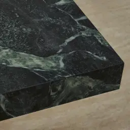 Grayson Brushed Bronze Rectangular Dining Table with Emerald Green Sintered Stone Top - 268x118cm