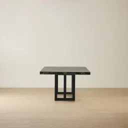 Grayson Black Rectangular Dining Table with Emerald Green Sintered Stone Top - 268x118cm