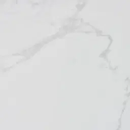 Grayson Matte Black Side Table with Statuario White Sintered Stone Top