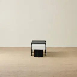 Grayson Matte Black Entertainment Unit with Statuario White Sintered Stone Top