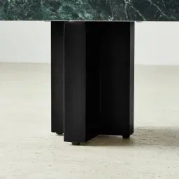 Grayson Matte Black Entertainment Unit with Emerald Green Sintered Stone Top