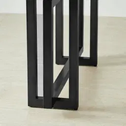 Grayson Matte Black Console Table with Emerald Green Sintered Stone Top