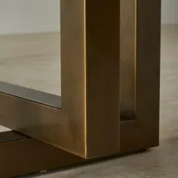 Grayson Brushed Bronze Rectangular Dining Table with Glossy Emerald Green Sintered Stone Top - 240x105cm