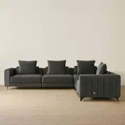 Jordan Charcoal Velvet Corner Sofa
