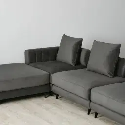 Jordan Charcoal Velvet Corner Sofa