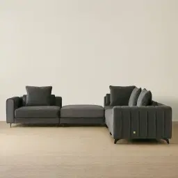 Jordan Charcoal Velvet Corner Sofa