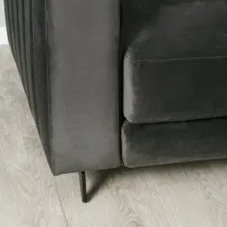 Jordan Charcoal Velvet Corner Sofa