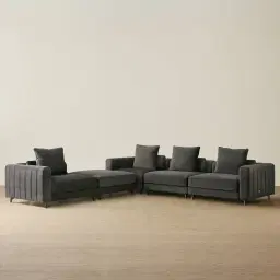 Jordan Charcoal Velvet Corner Sofa