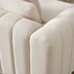 Jordan Chantilly White Fabric 2 Pieces Modular Sofa