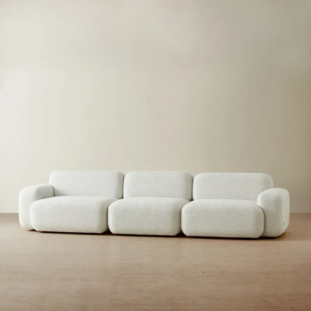 Capri Stone White 3 Pieces Sofa