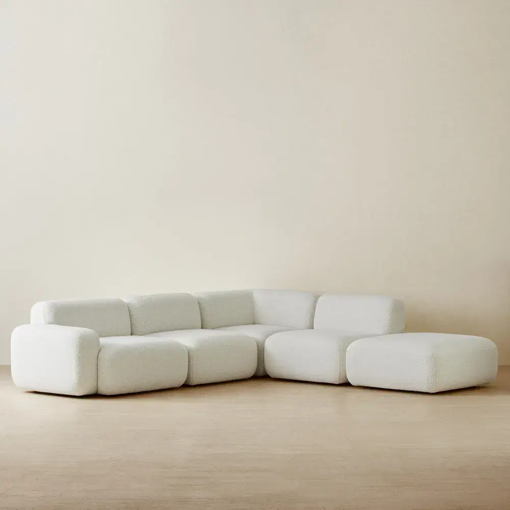 Capri Stone White 5 Pieces Sofa