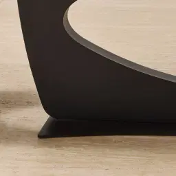 Aspen Statuario White Sintered Stone Curved Dining Table - Matte Black Legs 240x118cm