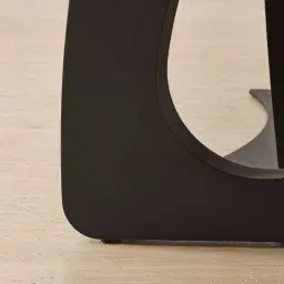 Aspen Statuario White Sintered Stone Curved Dining Table - Matte Black Legs 240x118cm