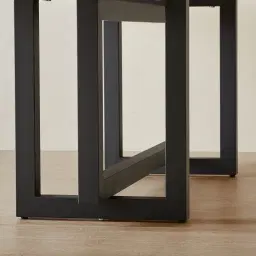 Grayson Black Dining Table with Statuario White Sintered Stone Top - 200x118cm
