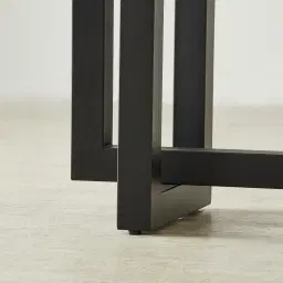 Grayson Black Dining Table with Statuario White Sintered Stone Top - 160x90cm