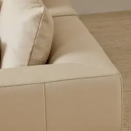 Riviera Almond Cream Leather Modular Sofa