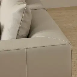 Riviera Milk Coffee 2 Pieces Modular Leather Sofa