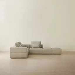 Riviera Milk Coffee Leather Modular Sofa