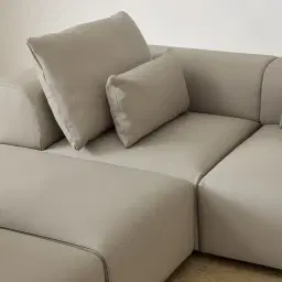 Riviera Milk Coffee Leather Modular Sofa