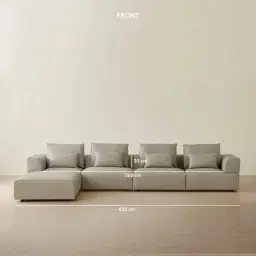 Riviera Milk Coffee Leather Modular Sofa