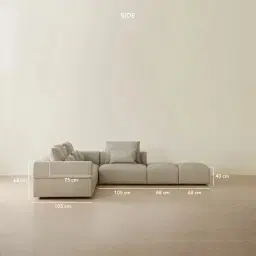 Riviera Milk Coffee Leather Modular Sofa