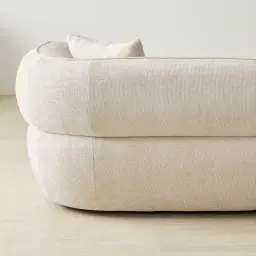 Isabella Cloud Cream 3 Pieces Modular Fabric Sofa