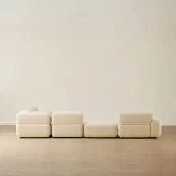 Capri Pearl Beige Modular Corner Sofa - Left Chaise