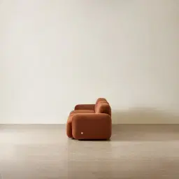 Capri Copper Brown Velveteen 3 Pieces Sofa