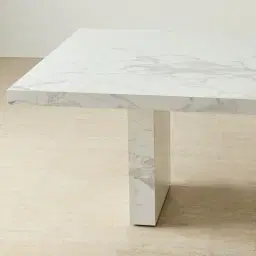 Port Lucienne Glossy Statuario White Sintered Stone Dining Table 240x118cm