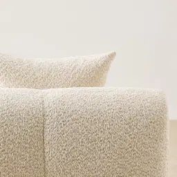 Amity Stone Cream Woven Fabric 4 Pieces Modular Sofa with Right Chaise