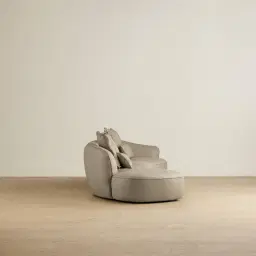 Spencer Milk Coffee Leather 3 Pieces Modular Sofa with Right Arm and Left Terminal