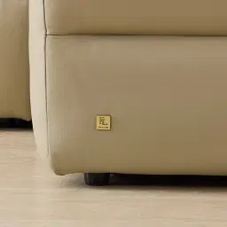 Mathias Oyster Grey Leather 5 Pieces Modular Corner Dual Electric Recliner