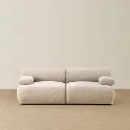 Pebbla Tuscan Sand Fabric 2 Pieces Modular Sofa