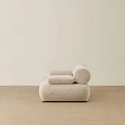 Pebbla Tuscan Sand Fabric 2 Pieces Modular Sofa