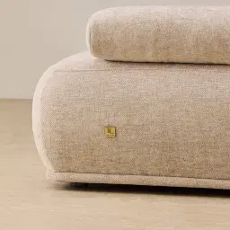 Pebbla Tuscan Sand Fabric 2 Pieces Modular Sofa