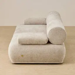 Pebbla Tuscan Sand Fabric 2 Pieces Modular Sofa