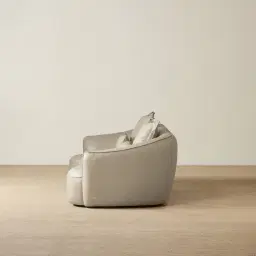 Spencer Milk Coffee Leather 2 Pieces Modular Sofa