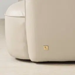 Spencer Milk Coffee Leather 2 Pieces Modular Sofa