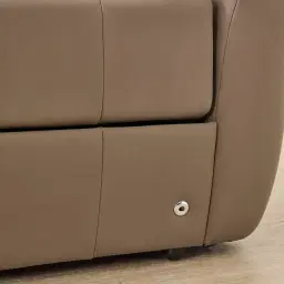 Aranda Coffee Brown Nubuck Leather 6 Piece Corner Modular Dual Electric Recliner with Console