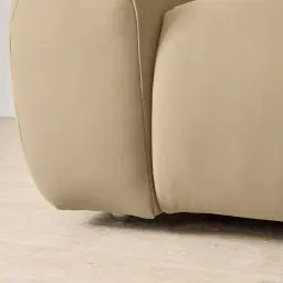 Aranda Camel Tan Nubuck Leather 3 Piece Modular Dual Electric Recliner