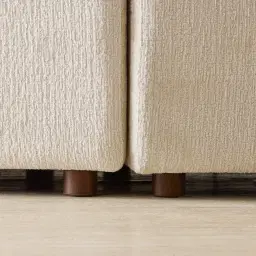 Calma Fusion Grey Fabric 4 Pieces Modular Corner Sofa with Left Arm and Right Cuddler