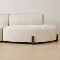 Calma Fusion Grey Fabric 4 Pieces Modular Corner Sofa with Left Arm and Right Cuddler