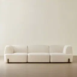 Calma Fusion Grey Fabric 3 Pieces Modular Sofa