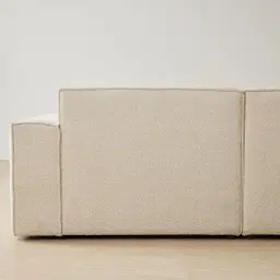 Maison Piaza White Fabric 2 Pieces Modular Sofa