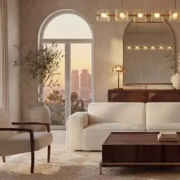 Maison Piaza White Fabric 3 Pieces Modular Sofa