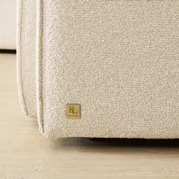 Maison Piaza White Fabric 3 Pieces Modular Sofa